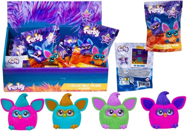 FURBY 3D Eraser (Gomma da Cancellare) cm In blind bag 9x12cm  In espo da 24pz (xcm)…x24…x96